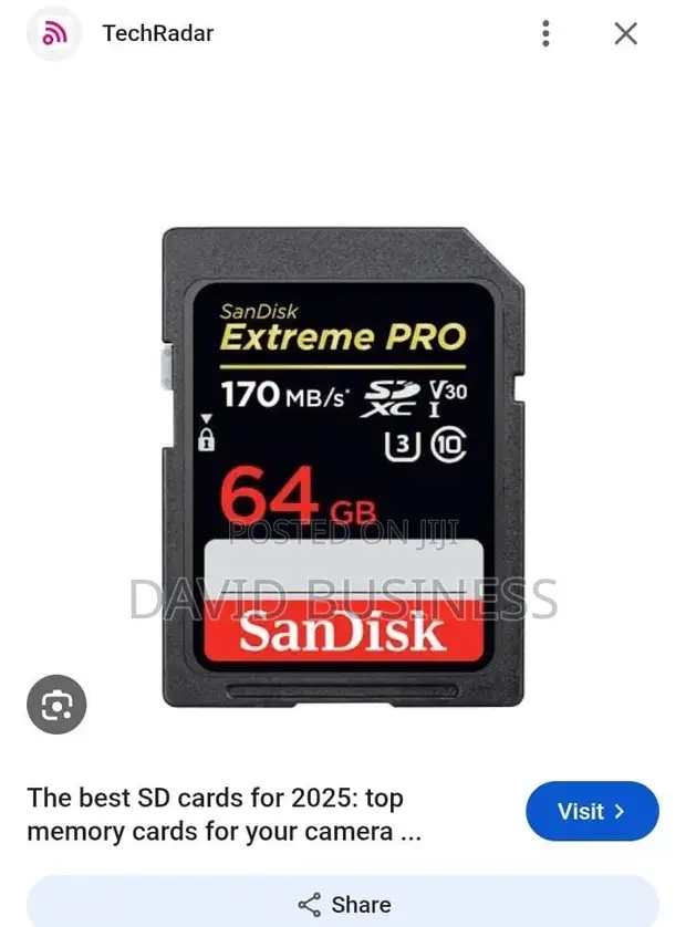 Sandisk 64GB MicroSD Memory Card - Brand New - 1