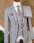 Suti ya Joselino 3-Piece Rangi ya Mvi - 3