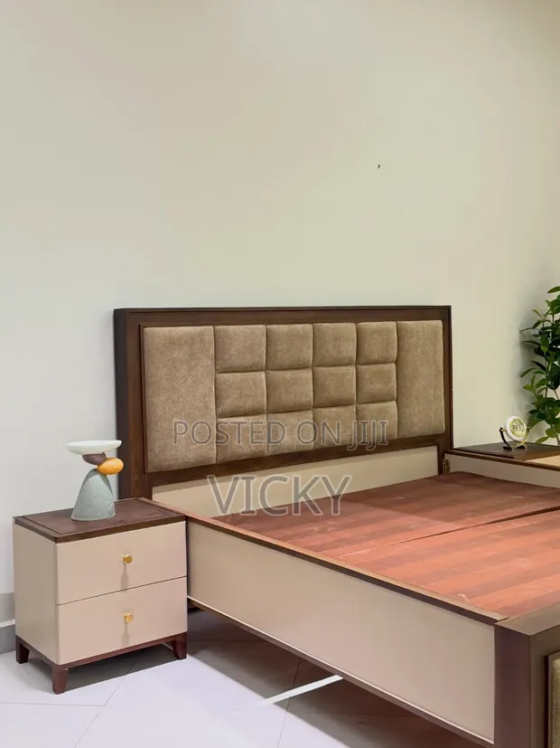 Solid Mninga Wood Bed Frame - 1