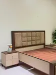 Solid Mninga Wood Bed Frame - 1