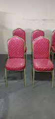 Banquet Chair - Red Metal Frame - 1