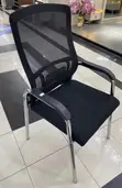 Visitor Chair - Black Faux Leather - 2