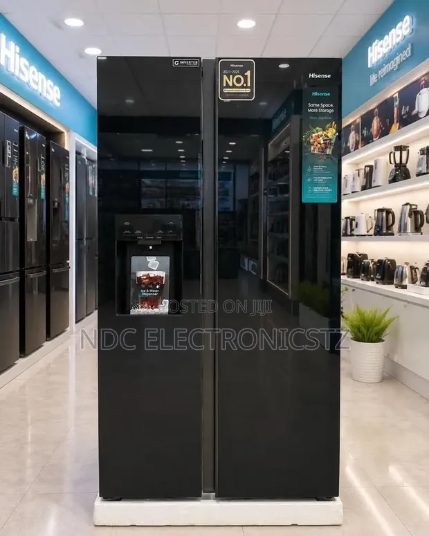 New Hisense Fridge RS528P5GB 535L Side-by-Side with Water Dispenser & Ice Maker - 1