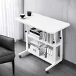 Height-Adjustable Mobile Laptop Desk (80x40x90cm) - 1
