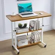 Height-Adjustable Mobile Laptop Desk (80x40x90cm) - 3