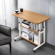 Height-Adjustable Mobile Laptop Desk (80x40x90cm) - 4