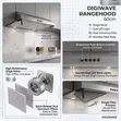 Digiwave 66L Built-in Oven & 60cm Range Hood - Stainless Steel - 2