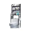 Toilet Rack with 3 Shelves - White Metal, Adjustable Height - 2