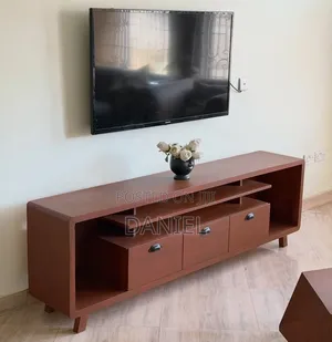 TV Showcase and Coffee Table - Wood Color