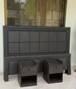 Wood Bed Frame 5x6 Queen Dark Brown - 2