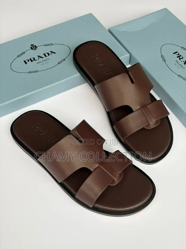 Original Prada Leather Sandals - 1