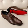 De Rossi Brown Wingtip Brogue Oxford Shoes - 1