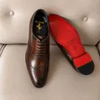 De Rossi Brown Wingtip Brogue Oxford Shoes - 2