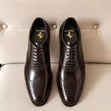 De Rossi Brown Wingtip Brogue Oxford Shoes - 3