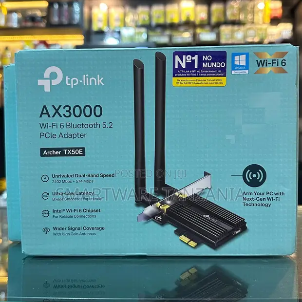 TP-Link AX3000 Wi-Fi 6 Bluetooth 5.2 PCIe Adapter - 1