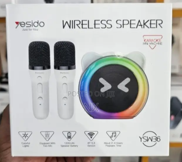 Yesido YSW36 Mini Bluetooth Speaker with 2 Karaoke Microphones - 1