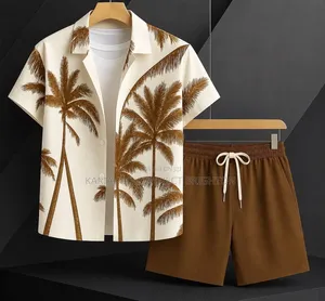 Men's Tropical Palm Shirt & Shorts Set - Zara