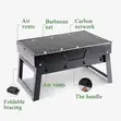 Portable Charcoal BBQ Grill (Folding) - 2
