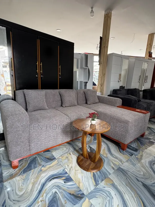 L-Shape Sofa - Brand New Grey - 1