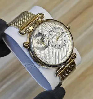 Poedagar Dualtime Watch - Gold & White