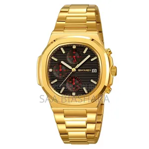 Skmei 9374 Classic Watch - Gold Stainless Steel