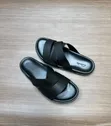 Men's Black Leather Clarks Sandals - 1
