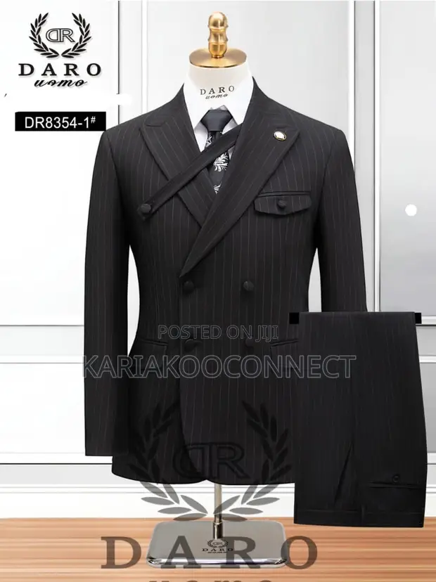 DARO Double-Breasted Pinstripe Suits - 1