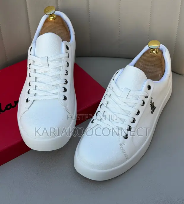 Polo White Leather Sneakers - 1