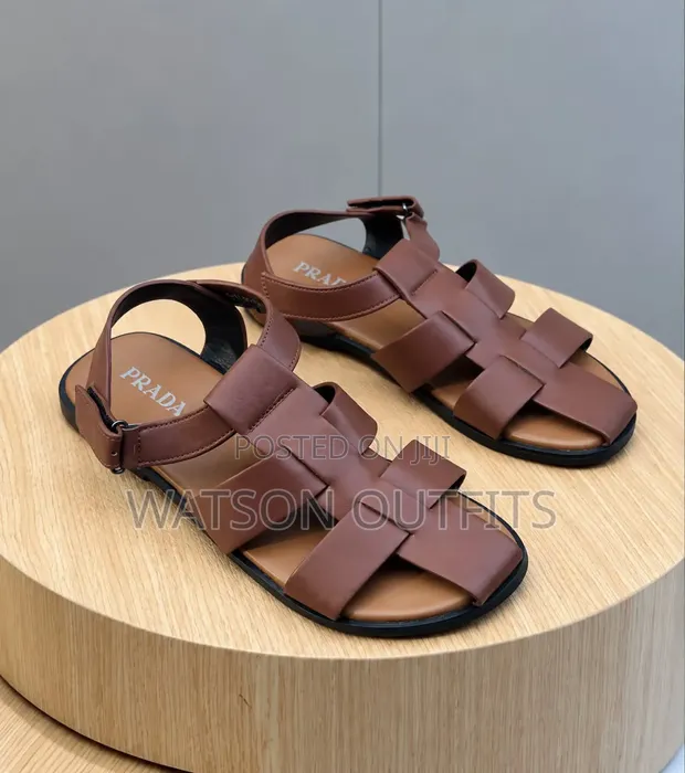 Sandali za Ngozi za Kiume za Kawaida - Prada - 1