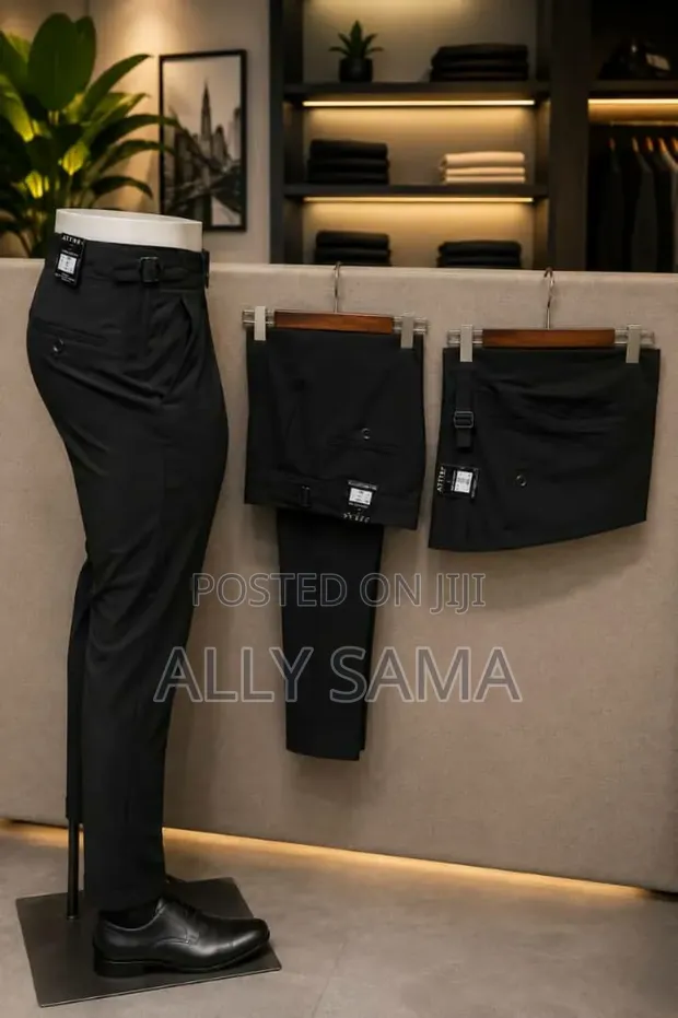 Men's Cotton Dress Pants - Slim Fit - 1