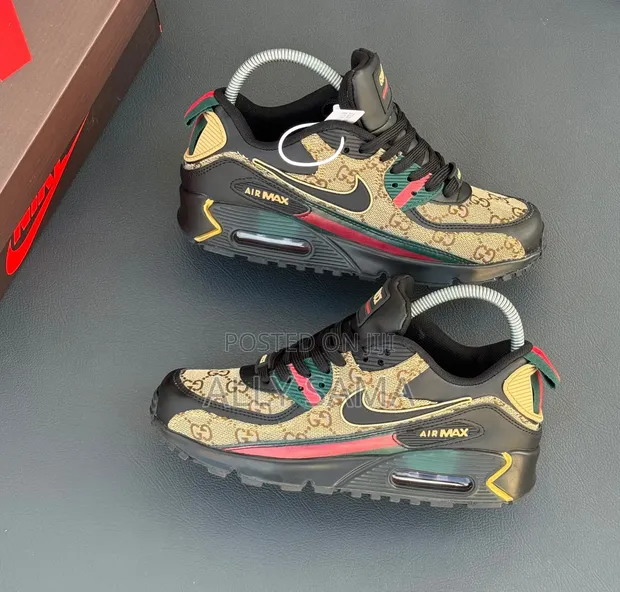 Men's Nike Air Max Sneakers - Leather & Canvas - 1
