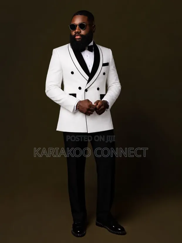 Suti ya Ricardo ya Wanaume Rangi ya Cream - 1