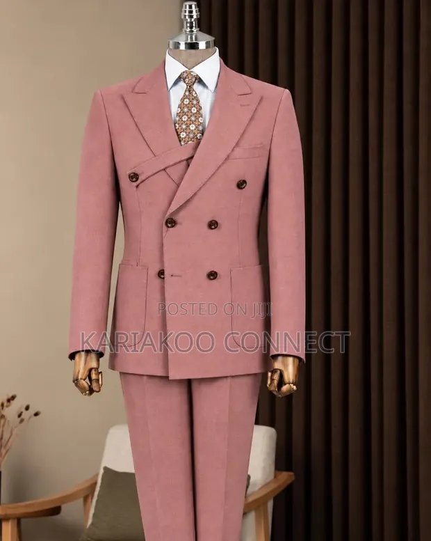 Ricardo Men's Pink Suit - Brand New - 1
