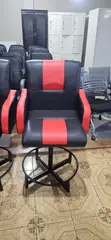 Salon Chair - Sturdy, Black Leather - 1