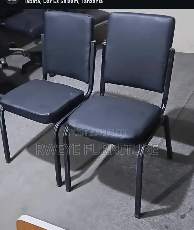 Visitor Chairs - Sturdy, Black, Brand New - 1