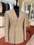 Beige Executive Double Suit - Premium Classic - 1