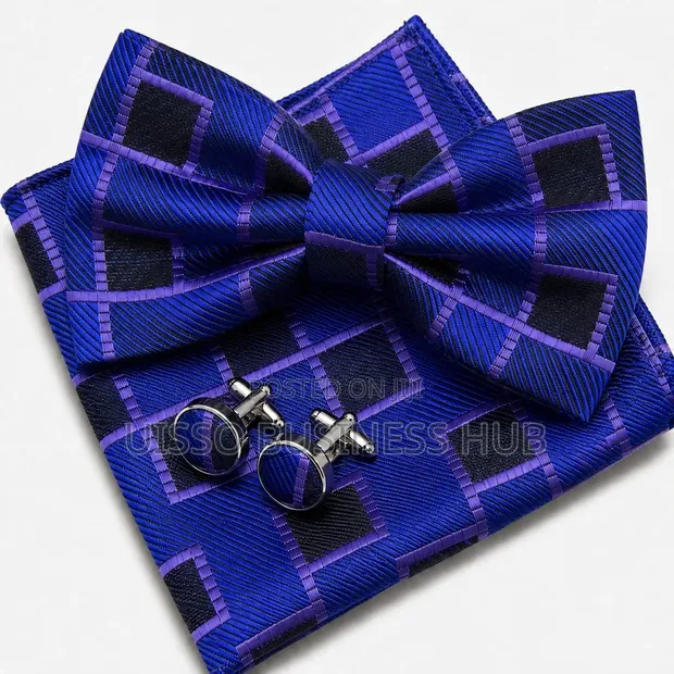 Men's Bowtie Package with Pocket Square - 1