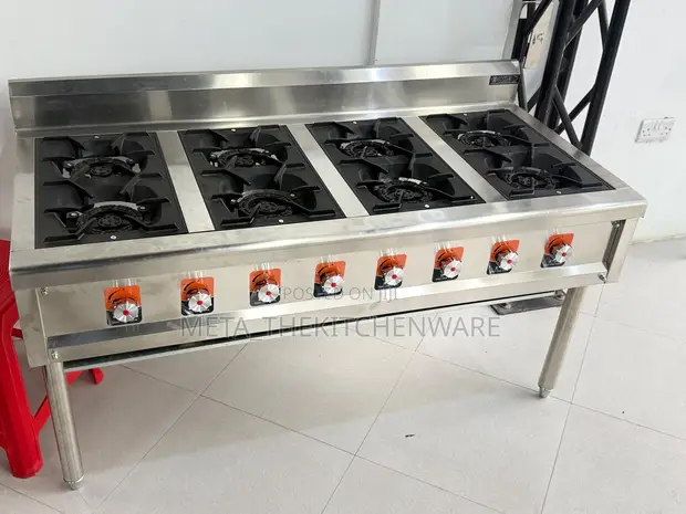 Brand New 8-Burner Gas Range Cooker - 1