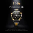 Luxe Time 14K Gold Plated Smart Watch - 2
