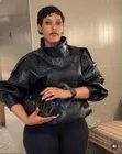 Oversized Leather Biker Jacket + Luxe Accessories - 1