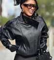 Oversized Leather Biker Jacket + Luxe Accessories - 3
