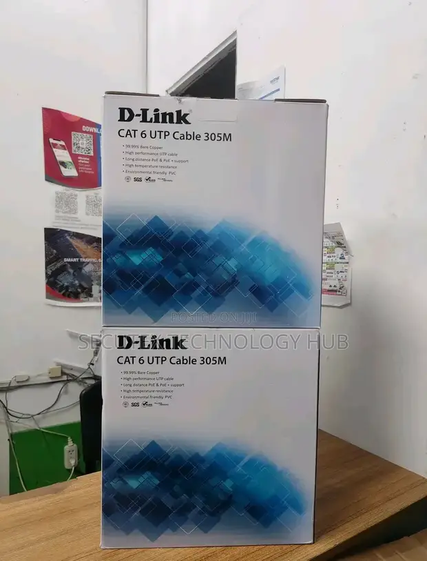 D-Link Cat6 UTP PVC Cable - Roli ya 305m, Grey - 1