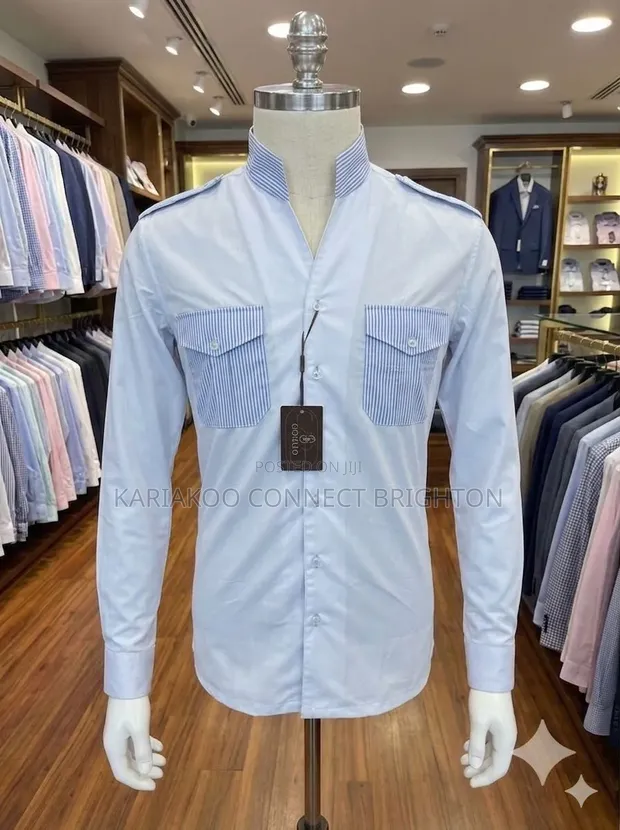 Giorillo Mandarin Collar Shirt - 1