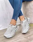 White Air Bubble Chunky Sneakers - 4
