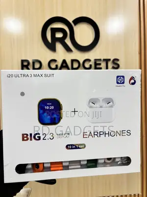 New i20 Ultra 3 Max Smartwatch Package (10-in-1)