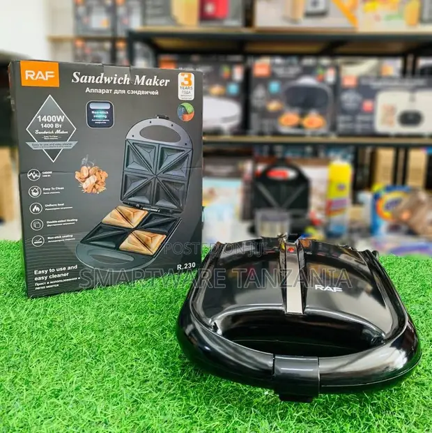 RAF Sandwich Maker, Panini & Waffle Maker (1400W) - 1