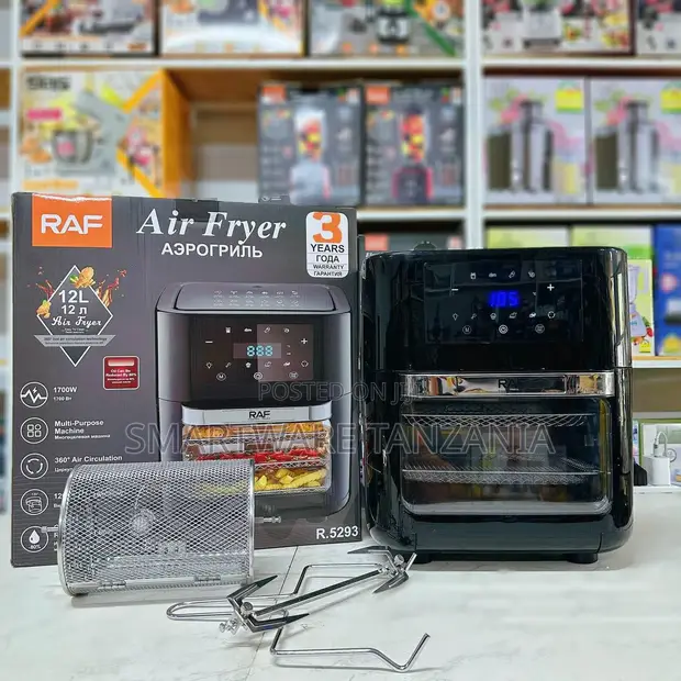 RAF 12L Air Fryer 1700W, 360° Air Circulation, Black - 1