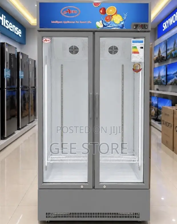 Aero Double Door Beverage Cooler Showcase 560L - 1