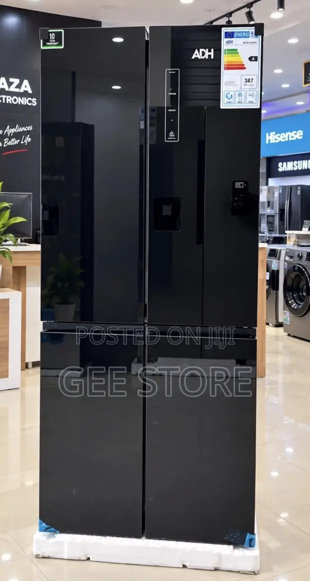 Friji la ADH Side-by-Side, Milango 4, Nyeusi Mirror, 429L - 1