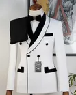 Marco Lorenzo Men's Classic Suit - Black & White - 3